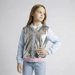 BARBIE - Chaqueta para Niña con Lentejuelas