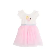 BARBIE - Vestido para Niña con Estampado Manga corta de Algodón