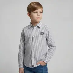 CONIGLIO - Camisa para Niño con Logo Manga larga de Algodón