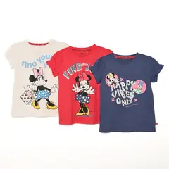 MINNIE - Camiseta para Niña con Estampado Manga corta de Algodón