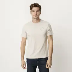 NEWPORT - Camiseta Hombre Manga corta con Estampado de Algodón