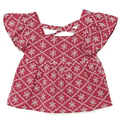 CONIGLIO - Blusa para Niña con Ojalillo Manga corta de Algodón