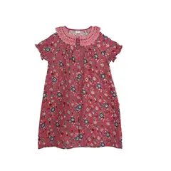 CONIGLIO - Vestido para Niña con Flores Manga corta de Algodón