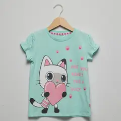 GABBYS DOLLHOUSE - Camiseta para Niña con Estampado Manga corta de Algodón Gabby'S Doll House