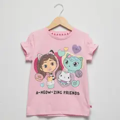 GABBYS DOLLHOUSE - Camiseta para Niña con Estampado Manga corta de Algodón Gabby'S Doll House