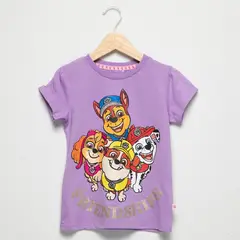 PAW PATROL - Camiseta para Niña con Estampado de Algodón