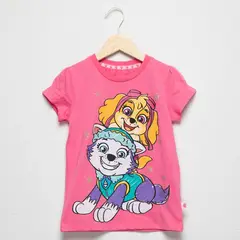 PAW PATROL - Camiseta para Niña con Estampado de Algodón