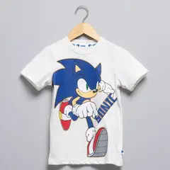 SONIC - Camiseta para Niño con Estampado de Algodón