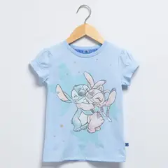 LILO & STITCH - Camiseta para Niña con Estampado de Algodón