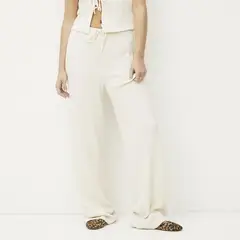 SYBILLA - Pantalón Wide leg Mujer Tiro medio