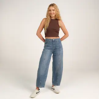 SYBILLA - Jean Balloon Mujer Tiro alto