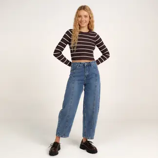 SYBILLA - Jean Balloon Mujer Tiro alto