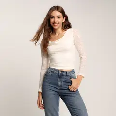 SYBILLA - Camiseta Mujer Manga larga