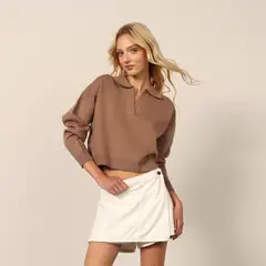 SYBILLA - Falda short Mini Mujer de Algodón