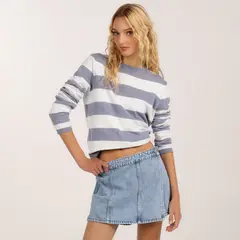 SYBILLA - Falda short Mini Mujer de Algodón