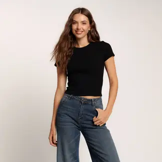 SYBILLA - Camiseta Mujer Manga corta de Algodón