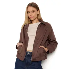 DENIMLAB - Chaqueta Mujer Efecto cuero
