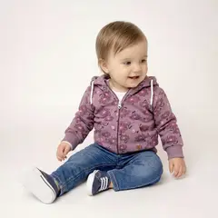 YAMP - Saco Con capucha para Bebé niña con Estampado Manga larga