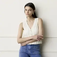 BASEMENT - Chaleco Mujer de Algodón