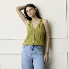 BASEMENT - Chaleco Mujer de Algodón