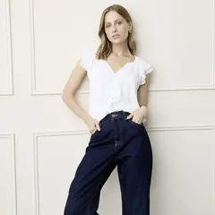 BASEMENT - Blusa Mujer con Estampado Manga corta