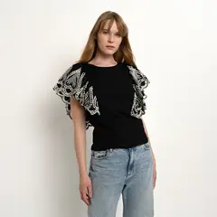 BASEMENT - Camiseta Mujer con Estampado Manga corta