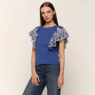 BASEMENT - Camiseta Mujer con Estampado Manga corta