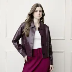 BASEMENT - Chaqueta Mujer Efecto cuero