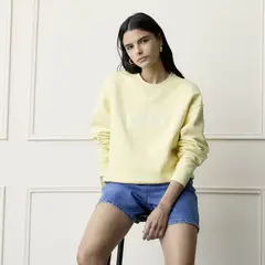 BASEMENT - Hoodie Mujer con Estampado de Algodón