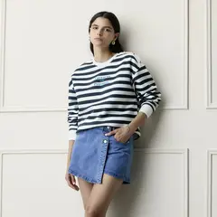 BASEMENT - Hoodie Mujer con Estampado de Algodón