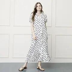 BASEMENT - Vestido Mujer Medio Casual con Estampado