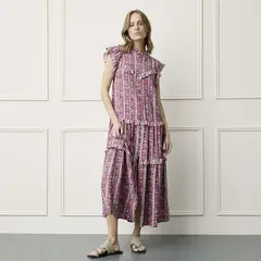 BASEMENT - Vestido Mujer Medio Casual con Estampado