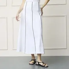 BASEMENT - Falda Midi Mujer de Algodón