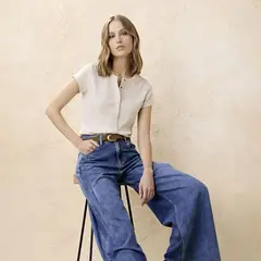 BASEMENT - Camiseta Mujer Manga corta de Algodón