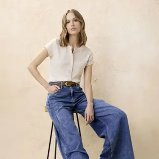 BASEMENT - Camiseta Mujer Manga corta de Algodón