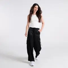 MOSSIMO - Pantalón Cargo Mujer Tiro medio
