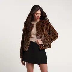 MOSSIMO - Chaqueta Mujer Efecto pelo