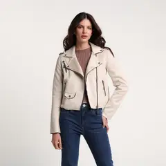 MOSSIMO - Chaqueta Mujer Efecto cuero