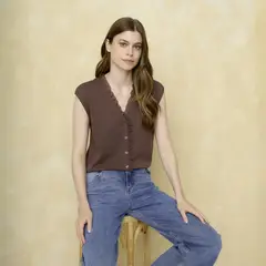 UNIVERSITY CLUB - Blusa Mujer con Encaje Sin mangas