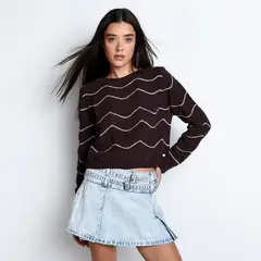 DENIMLAB - Falda de jean Mini Mujer de Algodón