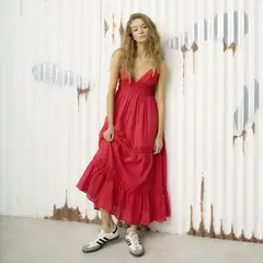 DENIMLAB - Vestido Largo Casual para Mujer de Algodón
