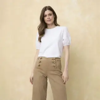 UNIVERSITY CLUB - Blusa Mujer Manga corta de Algodón