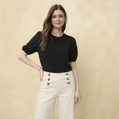 UNIVERSITY CLUB - Blusa Mujer Manga corta de Algodón