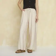 UNIVERSITY CLUB - Pantalón Wide leg Mujer Tiro medio