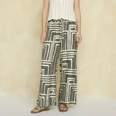 UNIVERSITY CLUB - Pantalón Wide leg Mujer Tiro medio