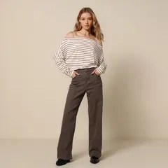 UNIVERSITY CLUB - Jean Wide leg Mujer Tiro alto