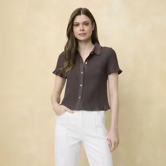 UNIVERSITY CLUB - Top Panal Mujer Manga corta