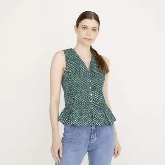 UNIVERSITY CLUB - Top Panal Mujer Sin mangas de Algodón