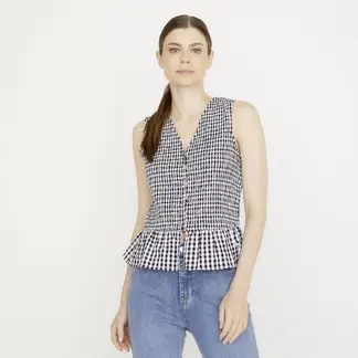 UNIVERSITY CLUB - Top Panal Mujer Sin mangas de Algodón