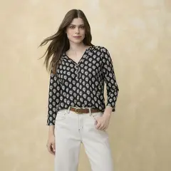 UNIVERSITY CLUB - Blusa Mujer Estampado Manga 3/4